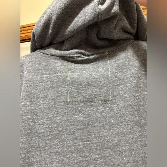 Aviator Nation Gray Zip Hoodie with Retro Sunset Stripes Size L - Picture 8 of 8